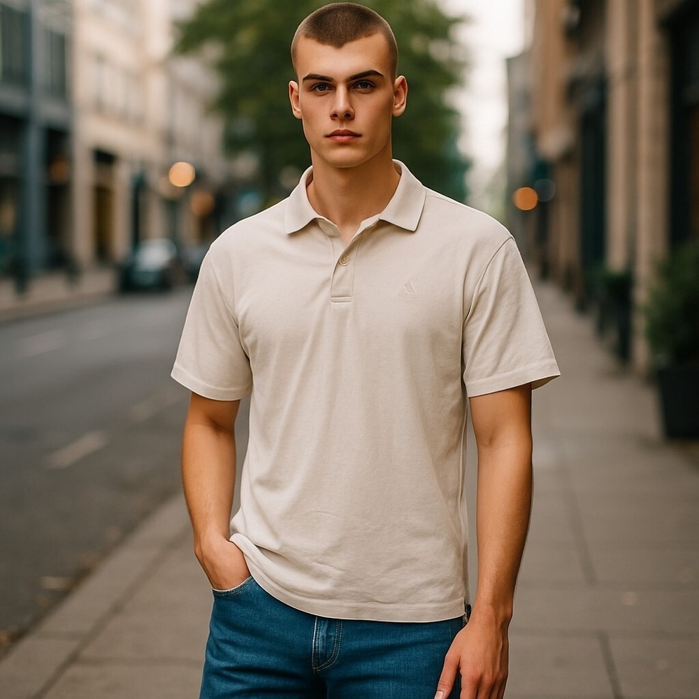 Izod Polo Shirt Mens M Brown Short Sleeve Performance Golf Casual - 100% Cotton